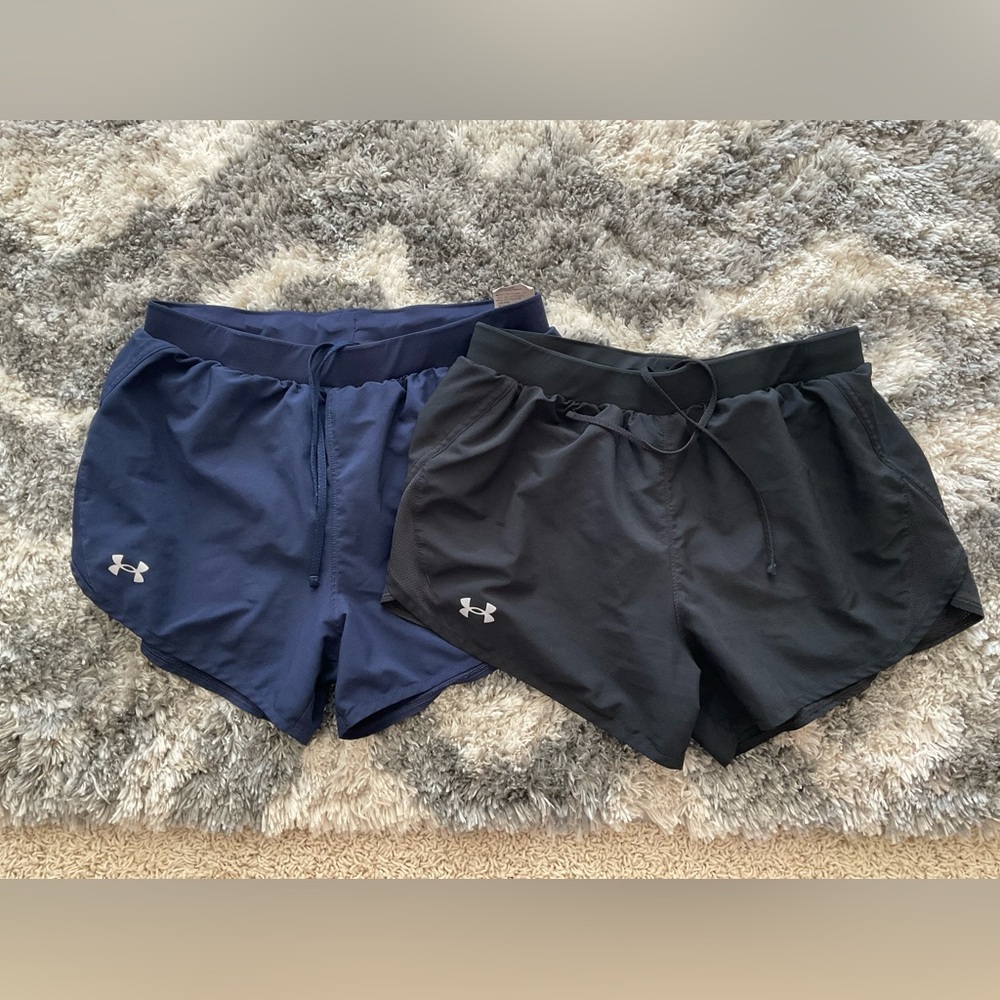 Under Armour 2 pair running shorts size medium